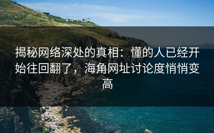 揭秘网络深处的真相：懂的人已经开始往回翻了，海角网址讨论度悄悄变高